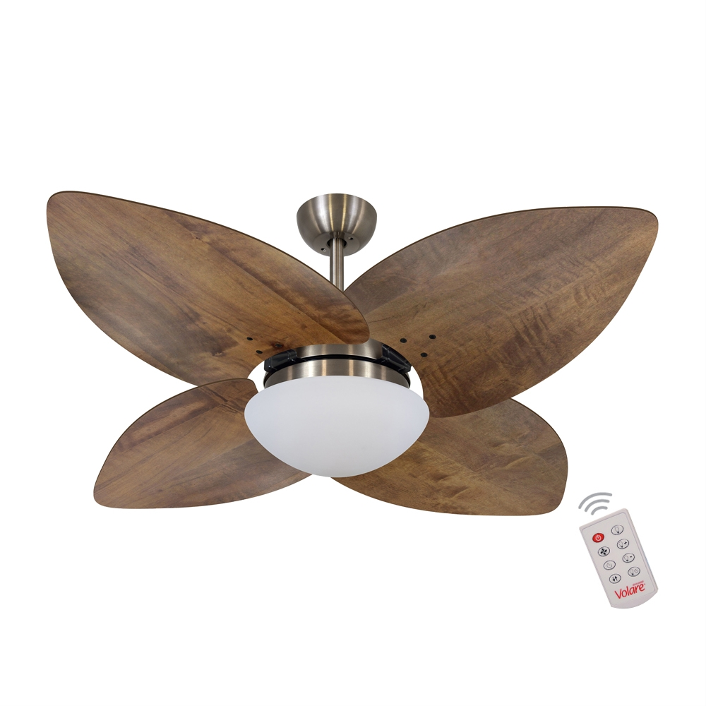 Ventilador de Teto Kovalski Bronze 4 Pás Rádica Imbuia 220V com Controle Ventilador de Teto Kovalski Bronze 4 Pás Rádica Imbuia 220V com Controle
