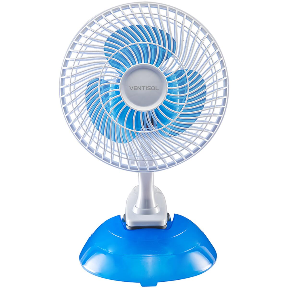 Ventilador de Mesa Mini Branco e Azul 20Cm 127V Ventisol