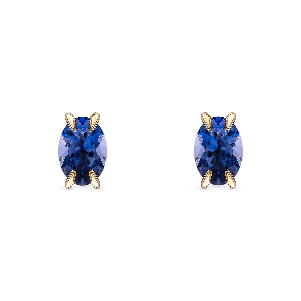 Brinco Essenza em Ouro Champanhe 18k com Iolitas Brinco Essenza em Ouro Champanhe 18k com Iolitas