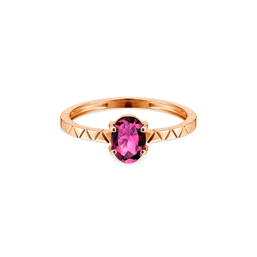 Anel Icona em Ouro Vivara 18k com Rodolita Anel Icona em Ouro Vivara 18k com Rodolita