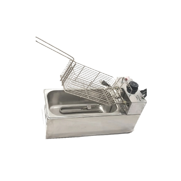 Fritadeira Elétrica 1 Cuba Plus Aço Inox 03L 110v 2000W Fritadeira Elétrica 1 Cuba Plus Aço Inox 03L 110v 2000W