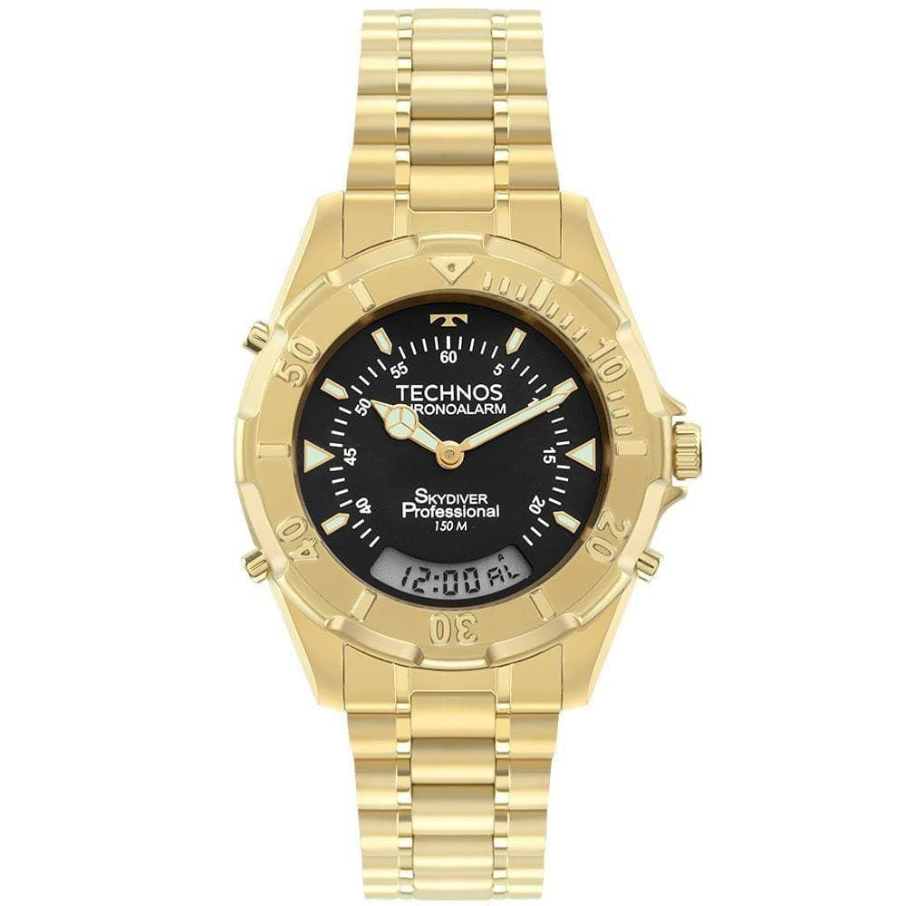 Relógio Masculino Technos Skydiver Bicolor T20557 S/45 P