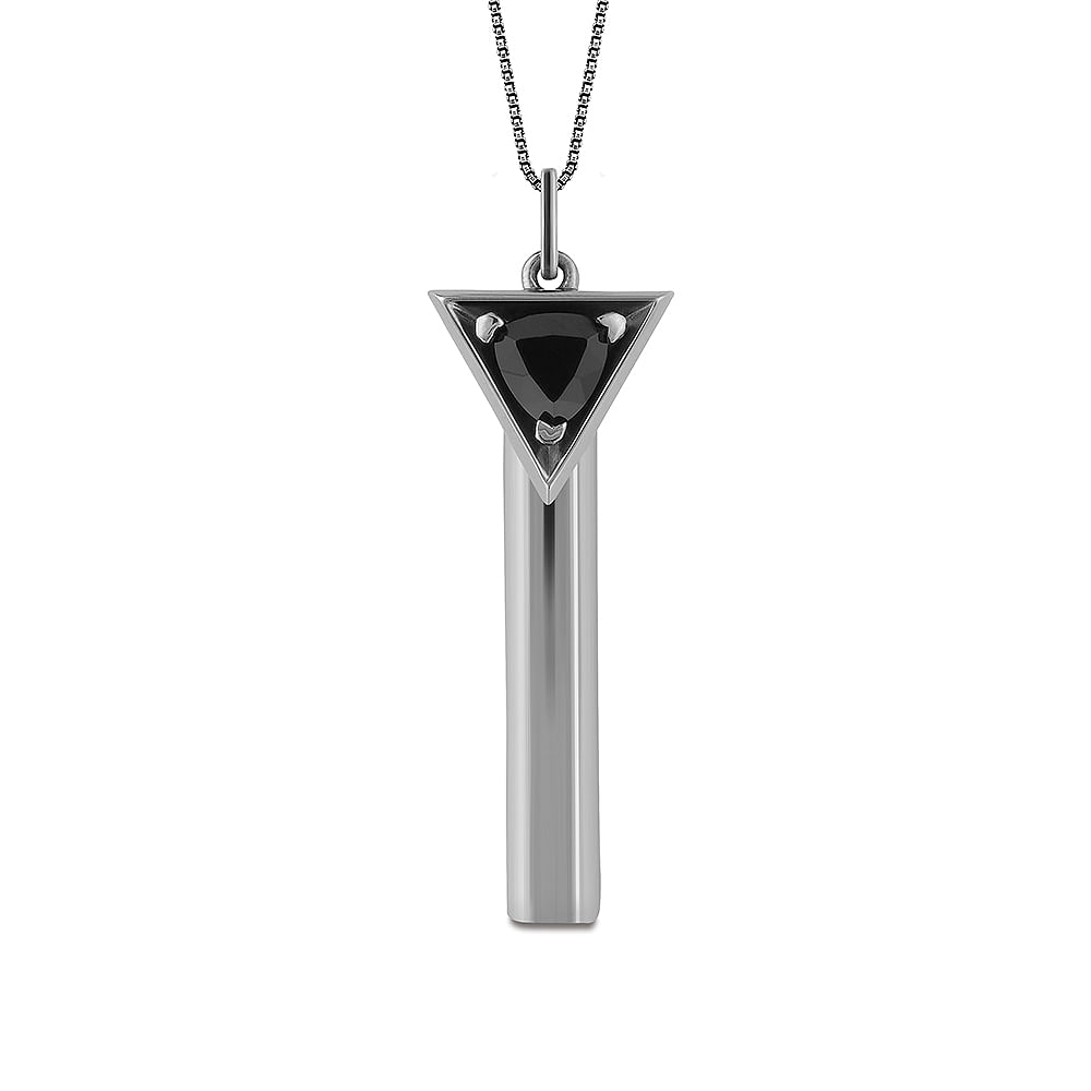Pingente Vivara Man em Prata 925 com Quartzo Negro Pingente Vivara Man em Prata 925 com Quartzo Negro