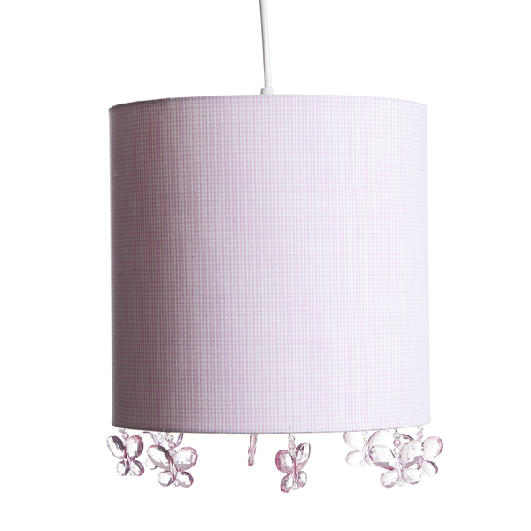 Lustre Tubular Borboleta Rosa Quarto Bebê Infantil Lustre Tubular Borboleta Rosa Quarto Bebê Infantil