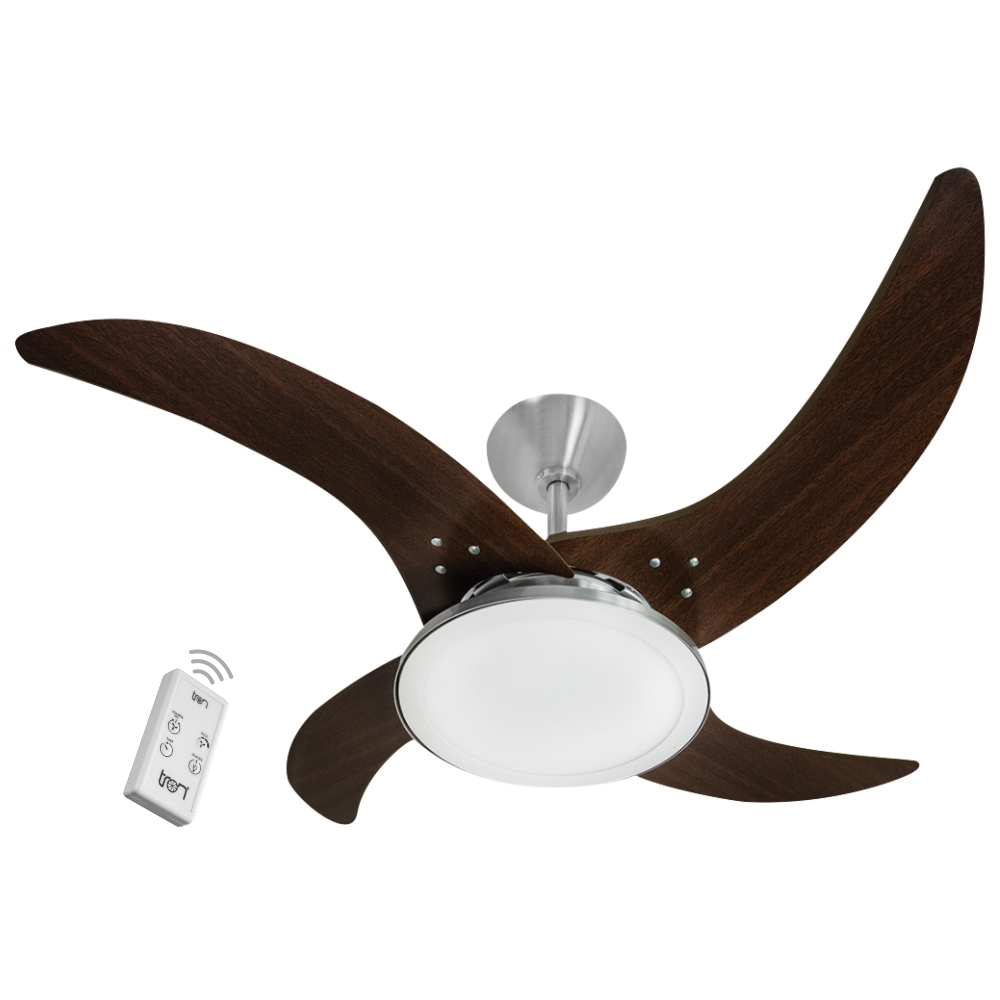 Ventilador Led Independence Tabaco 4 Pás 110v E Controle Ventilador Led Independence Tabaco 4 Pás 110v E Controle