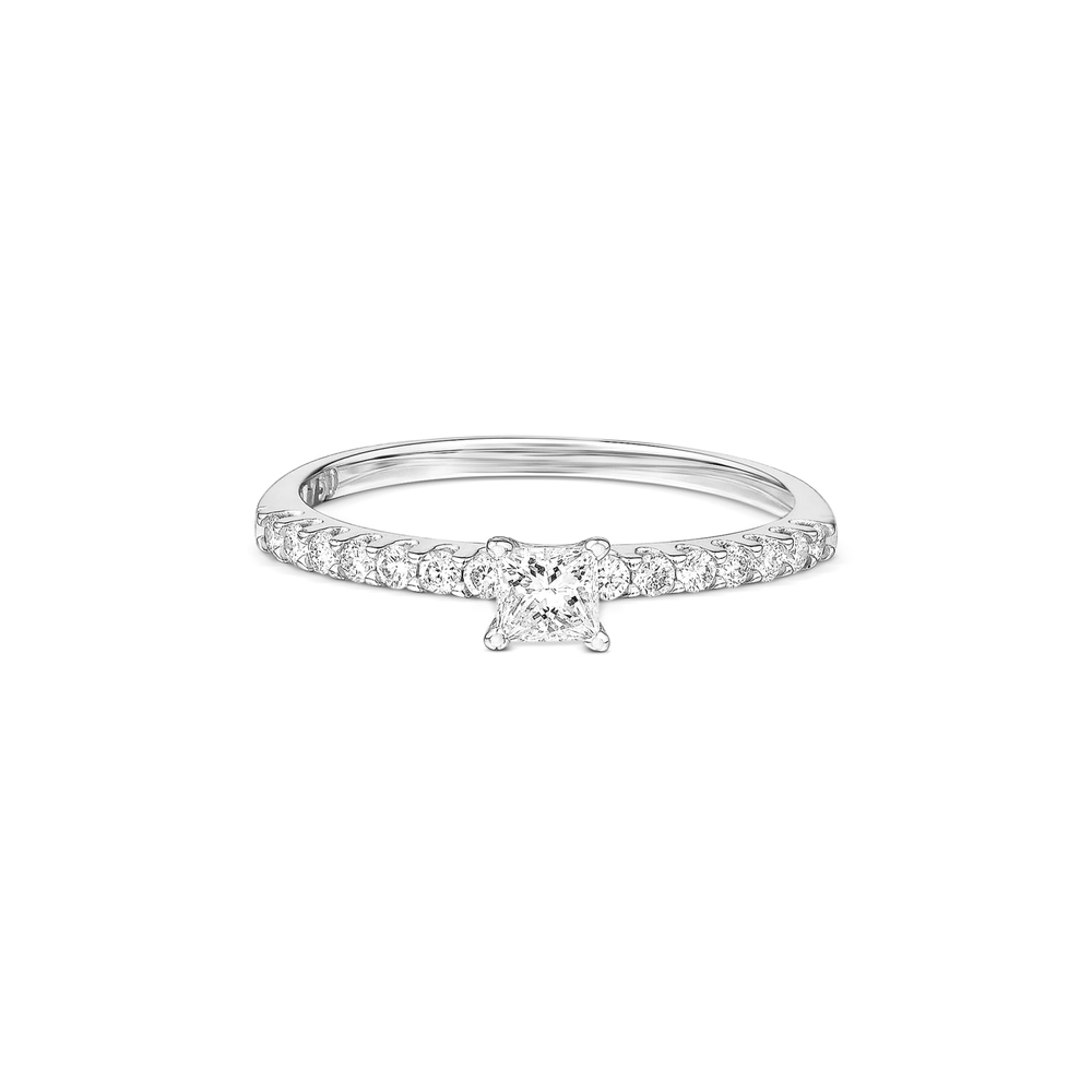 Anel Solitário Forever em Ouro Branco 18k com Diamante 0,26 ct