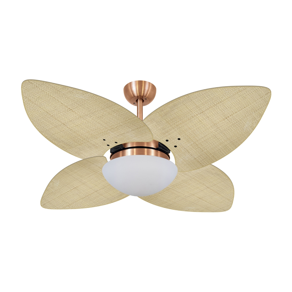 Ventilador de Teto Dormamu Cobre 4 Pés Palmae Natural 127V Ventilador de Teto Dormamu Cobre 4 Pés Palmae Natural 127V