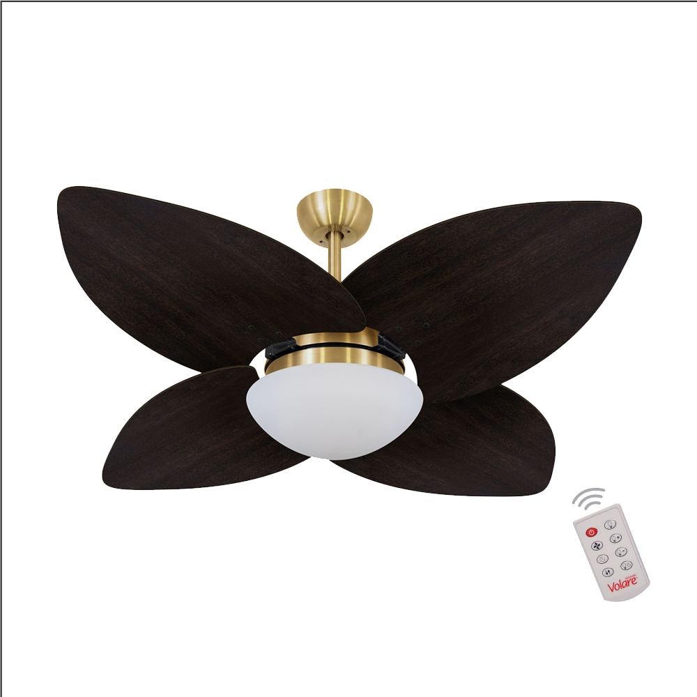 Ventilador de Teto Dormamu Dourado 4 Pás Tabaco 220V com Controle Ventilador de Teto Dormamu Dourado 4 Pás Tabaco 220V com Controle