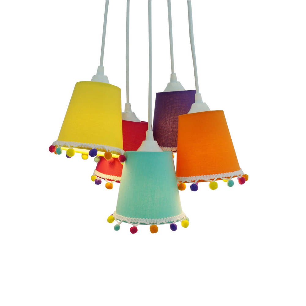 Lustre Pendente Cacho PomPom Colors