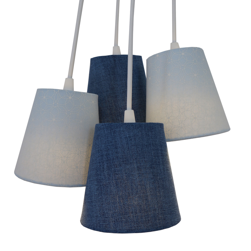 Lustre Pendente Cacho Bebê Jeans Lustre Pendente Cacho Bebê Jeans