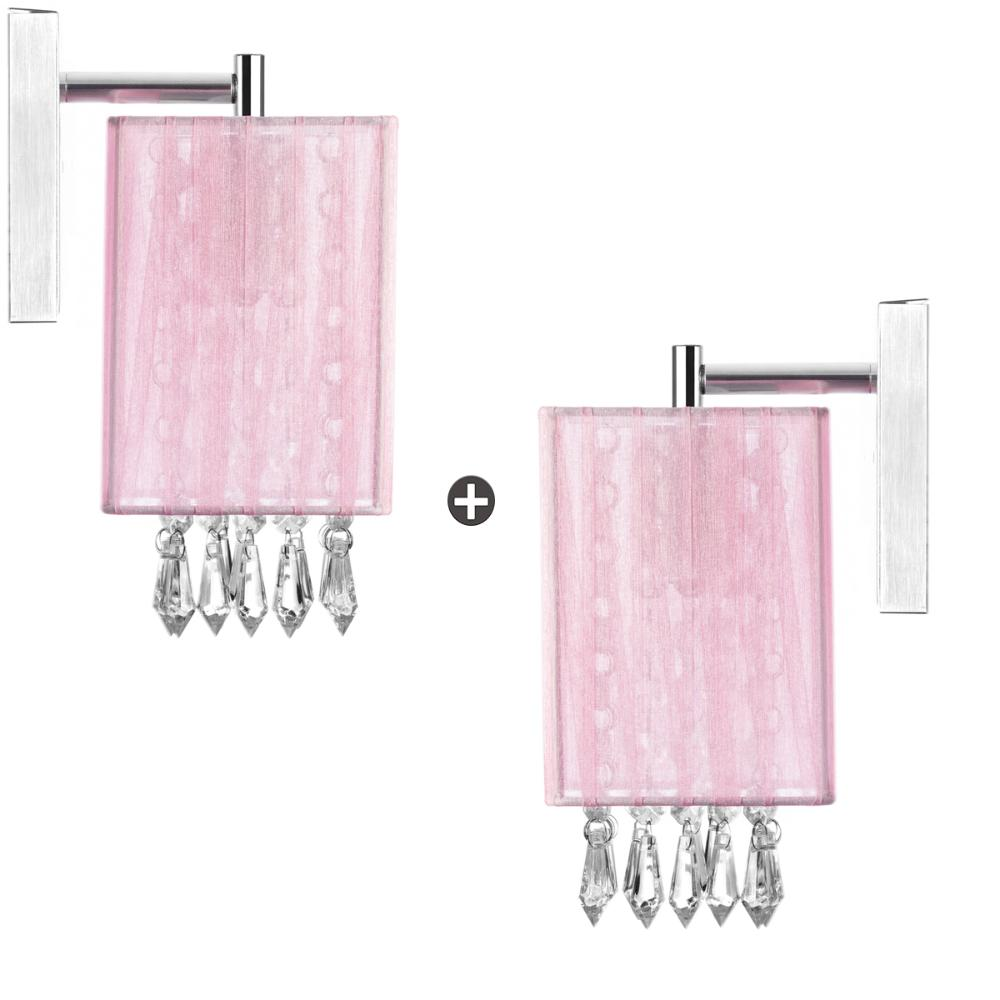 Kit 2 Arandelas Quadrada Cganza Linda Imperdível Rosa Kit 2 Arandelas Quadrada Cganza Linda Imperdível Rosa