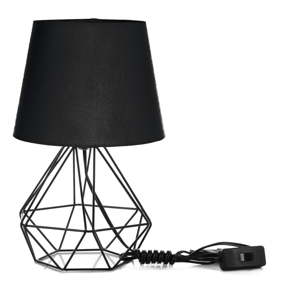 Abajur Diamante Dome Preto com Aramado Preto Abajur Diamante Dome Preto com Aramado Preto