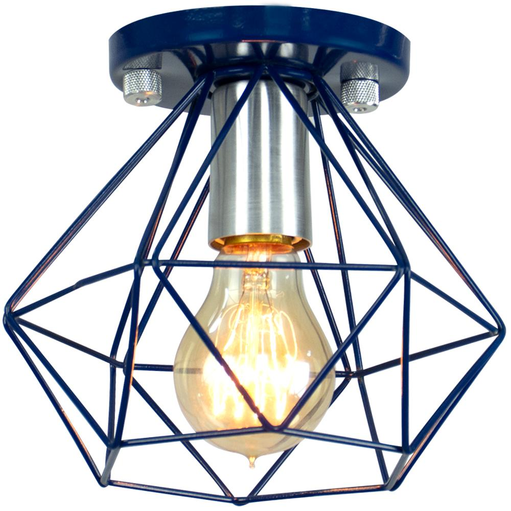 Lustre Aramado Diamante Majestoso Redondo Azul Lustre Aramado Diamante Majestoso Redondo Azul