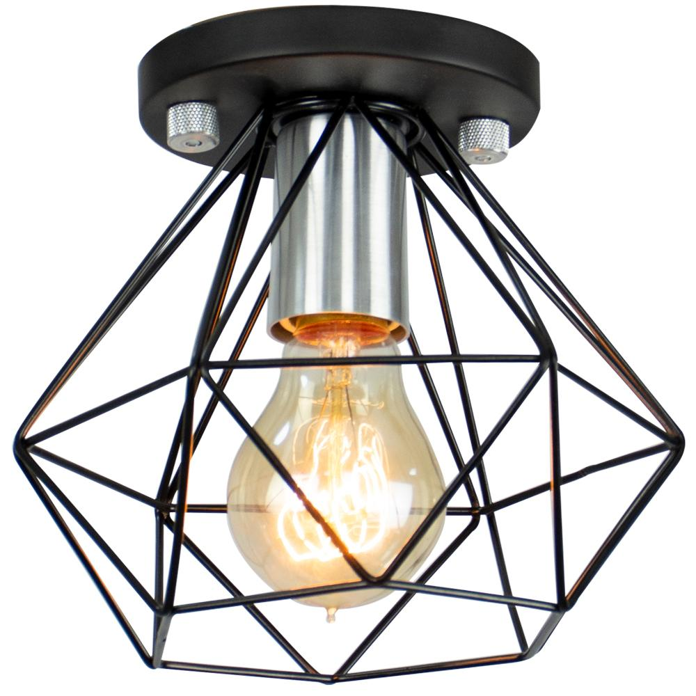 Lustre Aramado Diamante Majestoso Redondo Preto Lustre Aramado Diamante Majestoso Redondo Preto