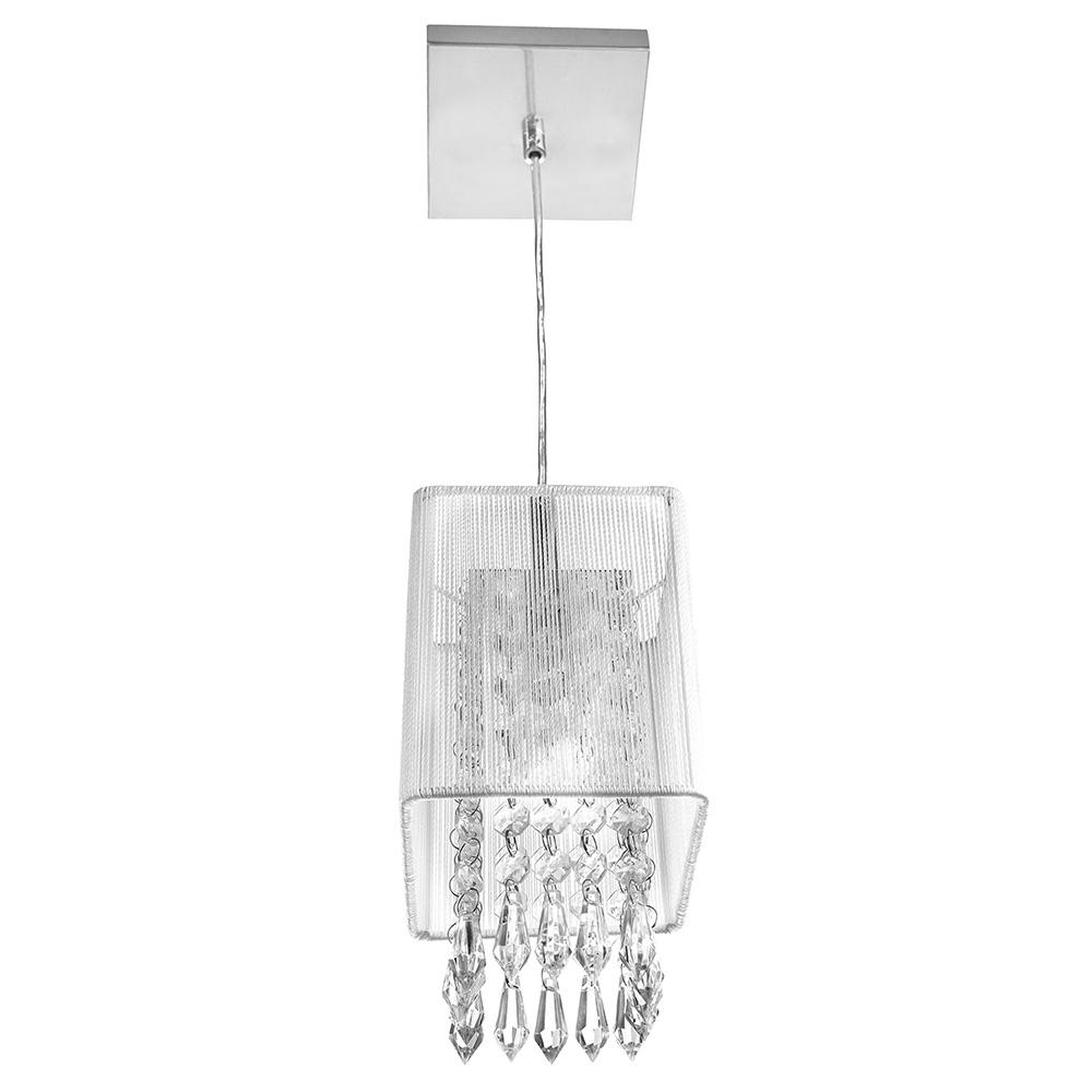 Pendente De Cupula Quadrado Clearfio Cristal Acrílico Branco Pendente De Cupula Quadrado Clearfio Cristal Acrílico Branco
