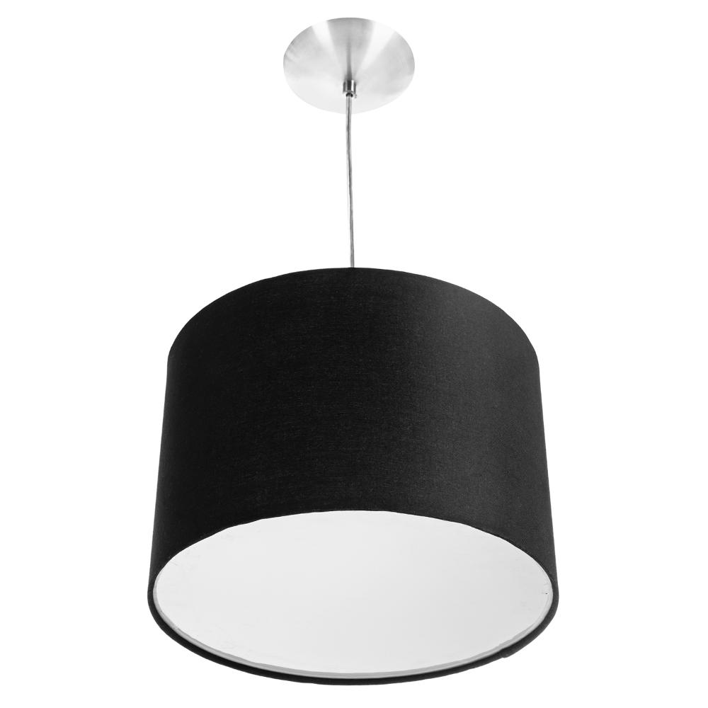 Lustre Cupula Pendente Dome 30x20cm Magnífico Preto