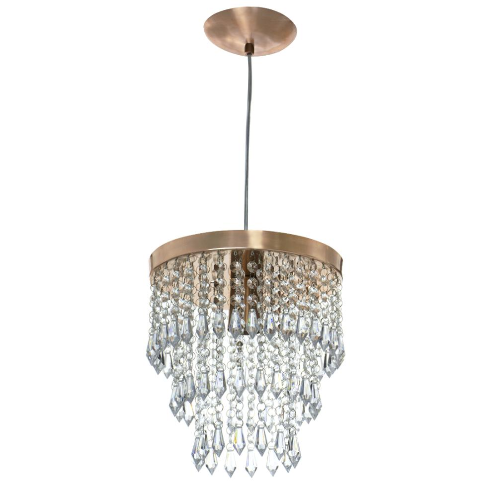 Lustre Pendente De Cristal Acrílico Manucrillic Cobre Lustre Pendente De Cristal Acrílico Manucrillic Cobre