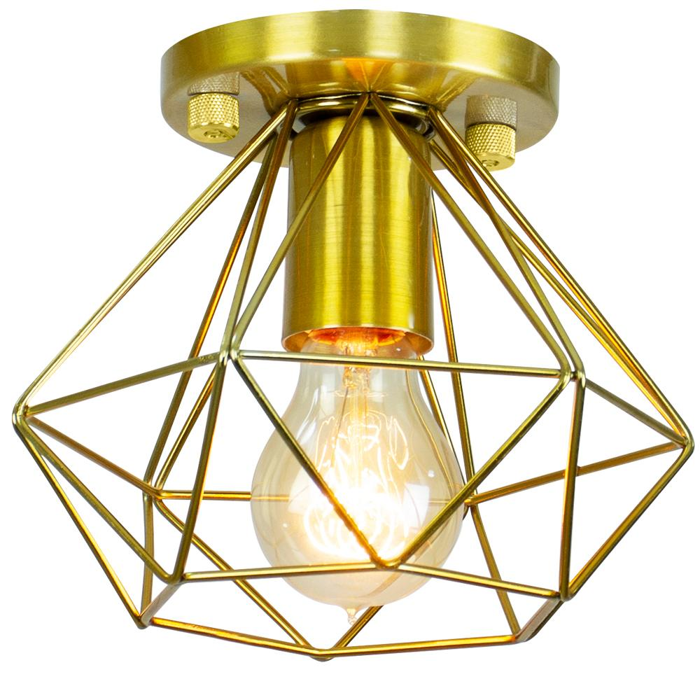 Lustre Aramado Diamante Majestoso Redondo Dourado Lustre Aramado Diamante Majestoso Redondo Dourado