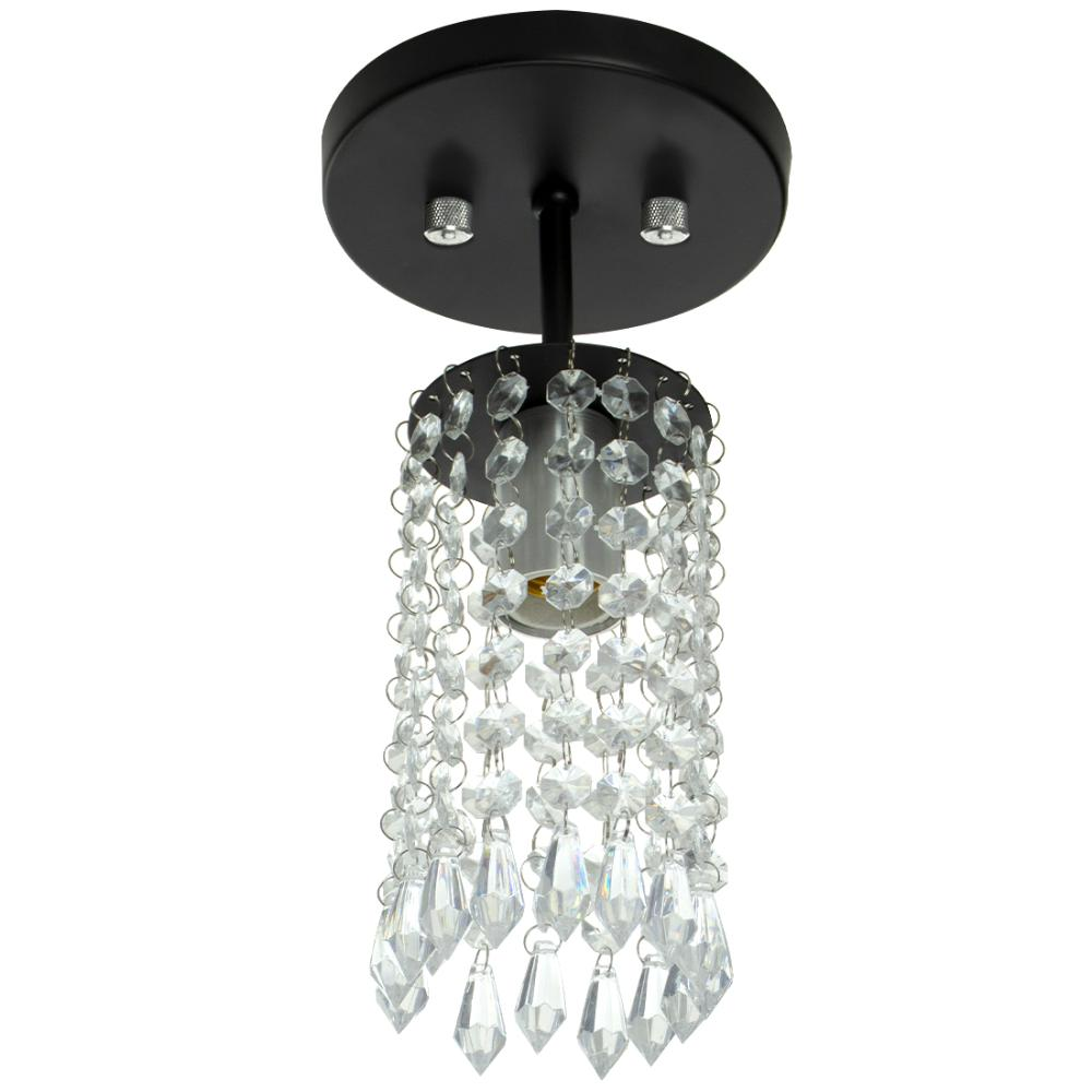 Lustre Clearcrillic Cristal Acrílico Redondo Preto Lustre Clearcrillic Cristal Acrílico Redondo Preto