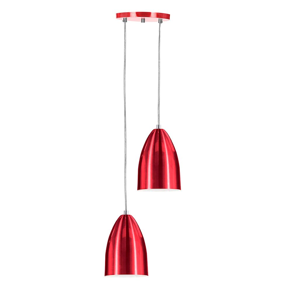 Pendente Cone Bala Sadan Aluminio Duplo Cereja Pendente Cone Bala Sadan Aluminio Duplo Cereja