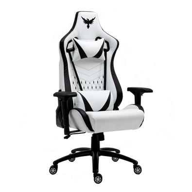 Cadeira Gamer Raven, Até 200Kg, Braço 4D, Encosto Reclinável, Trava de Inclinação, Almofadas, Branco - X-30