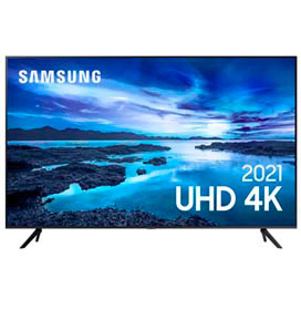 Samsung Smart TV UHD 4K 75 com Processador Crystal 4K, Controle Único, Alexa Built in e Wi-Fi - 75AU7700