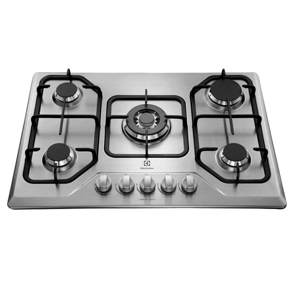 Cooktop a Gás Electrolux Inox com 05 Bocas, Painel Manual, Inox GT75X