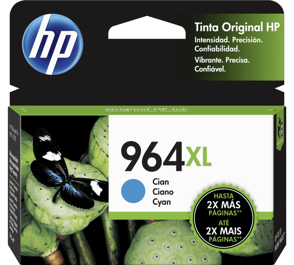 Cartucho de Tinta HP 964XL Ciano de Alto Rendimento Original Cartucho de Tinta HP 964XL Ciano de Alto Rendimento Original