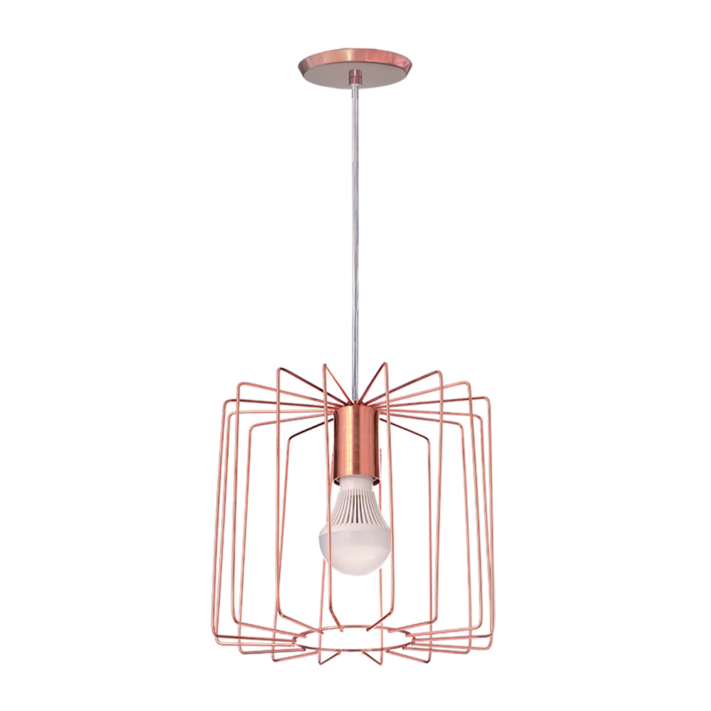 Pendente Aramado Cylinder Rose Pendente Aramado Cylinder Rose