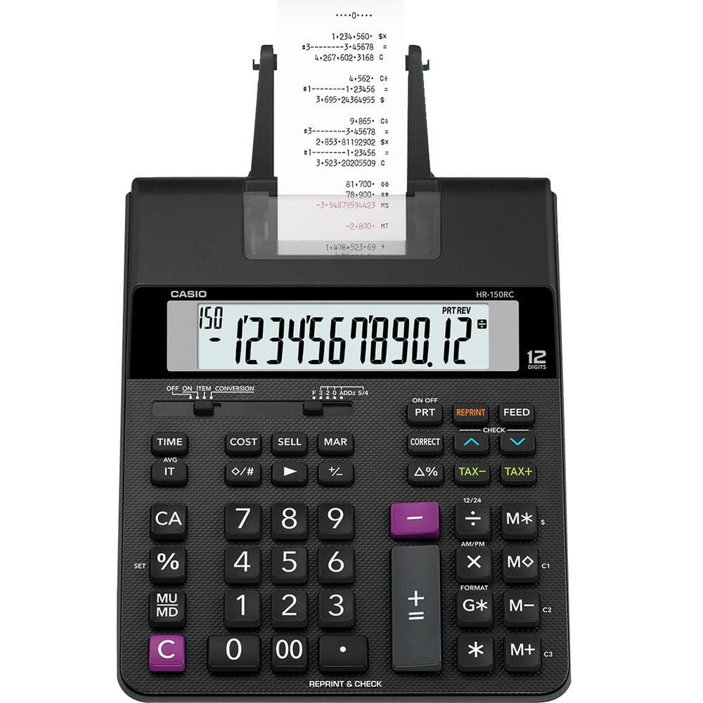 Calculadora C/ Bobina Compacta HR150RC-B Preto CASIO Calculadora C/ Bobina Compacta HR150RC-B Preto CASIO