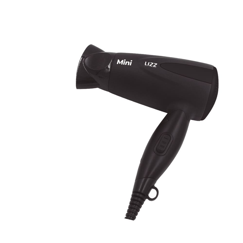 Secador De Cabelo Dobrável Lizz Mini Preto 1200W Bivolt