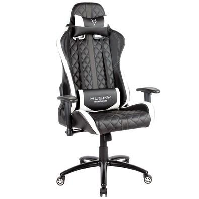 Cadeira Gamer Husky Gaming Hailstorm, Preto e Branco, Com Almofadas, Reclinável, Descanso de Braço 2D - HHA-BW
