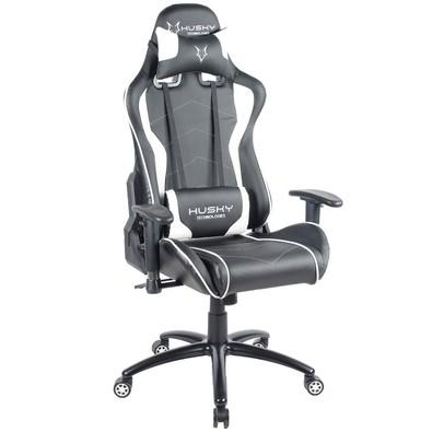 Cadeira Gamer Husky Gaming Storm, Preto e Branco, Com Almofadas, Reclinável, Descanso de Braço 2D - HST-BW