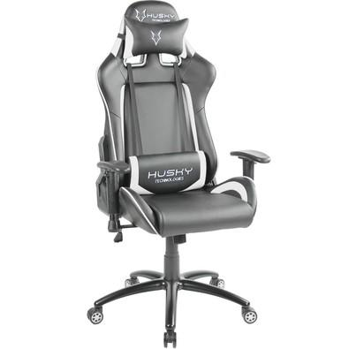 Cadeira Gamer Husky Gaming Blizzard, Preto e Branco, Com Almofadas, Reclinável, Descanso de Braço 2D - HBL-BW