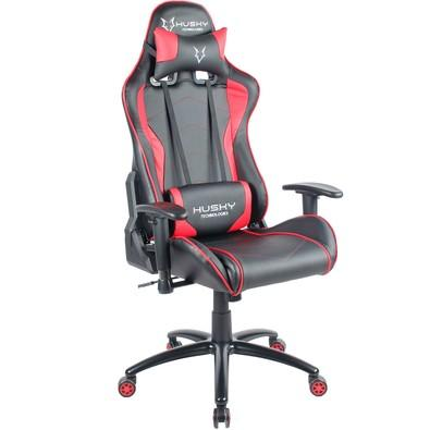 Cadeira Gamer Husky Gaming Storm, Preto e Vermelho, Com Almofadas, Reclinável, Descanso de Braço 2D - HST-BR