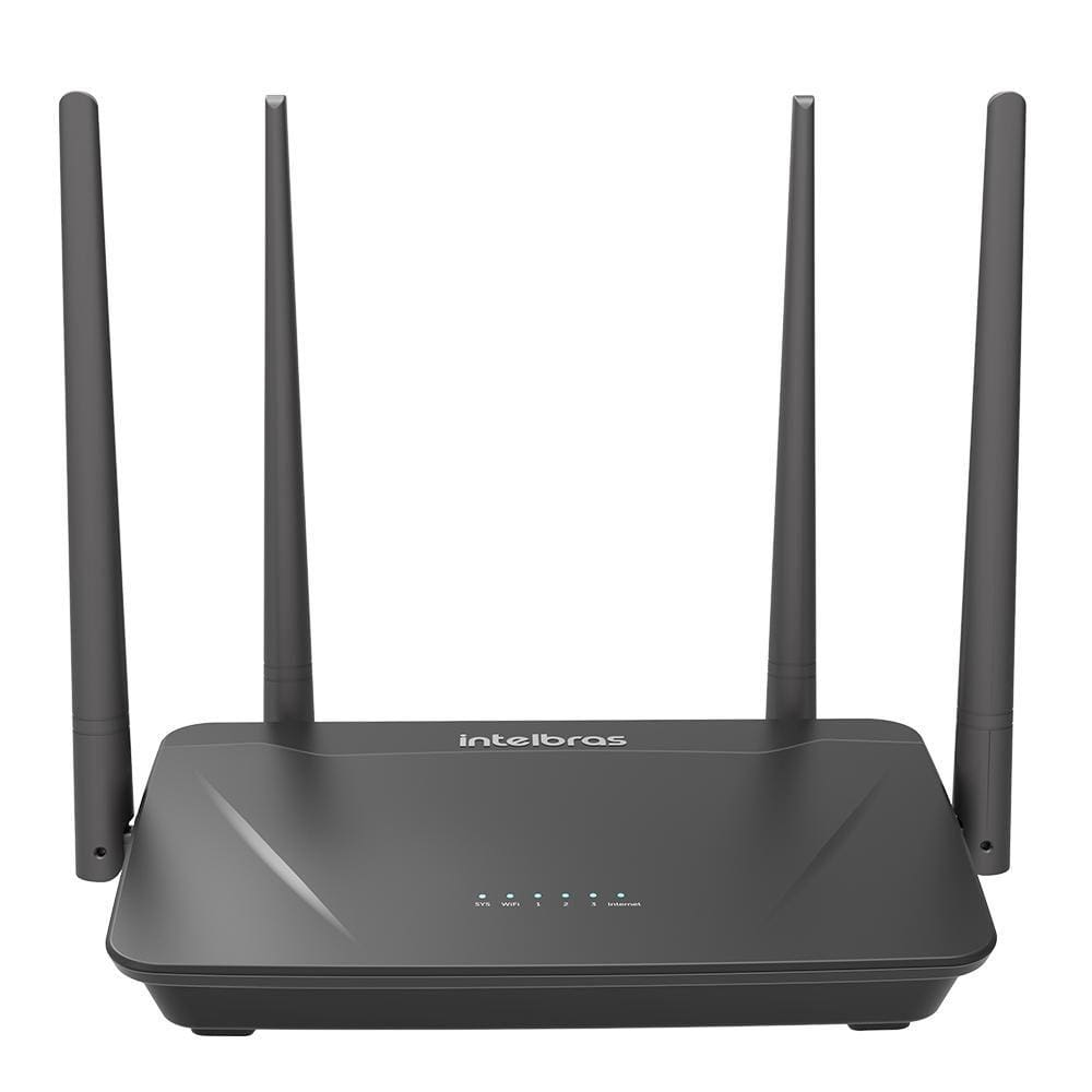 Roteador Wirelles Intelbras Smart Dual Band RF 1200 300Mbps com 4 Antenas e 4 Portas Fast Ethernet Roteador Wirelles Intelbras Smart Dual Band RF 1200 300Mbps com 4 Antenas e 4 Portas Fast Ethernet