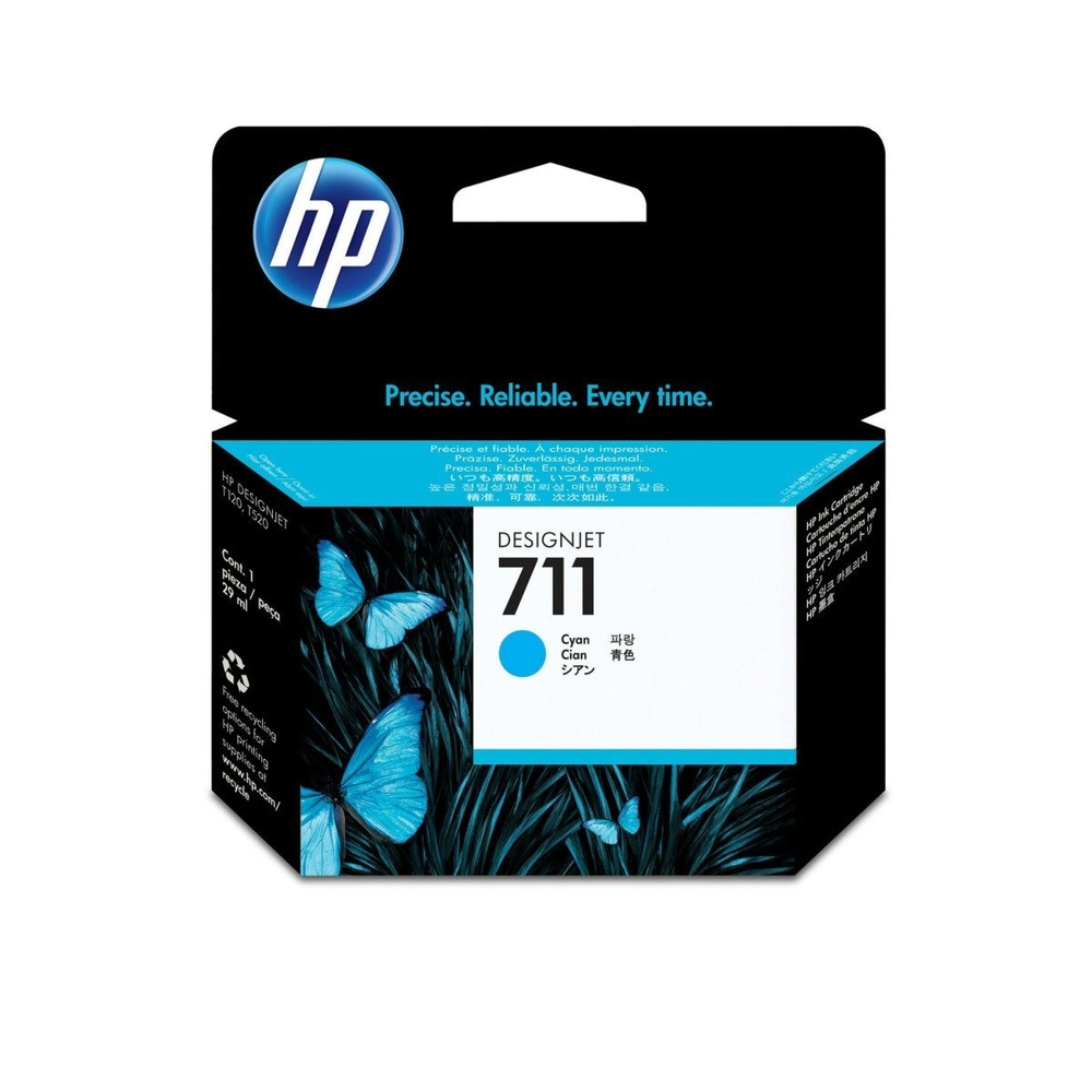 Cartucho de Tinta HP 711 Ciano DesignJet Original Cartucho de Tinta HP 711 Ciano DesignJet Original