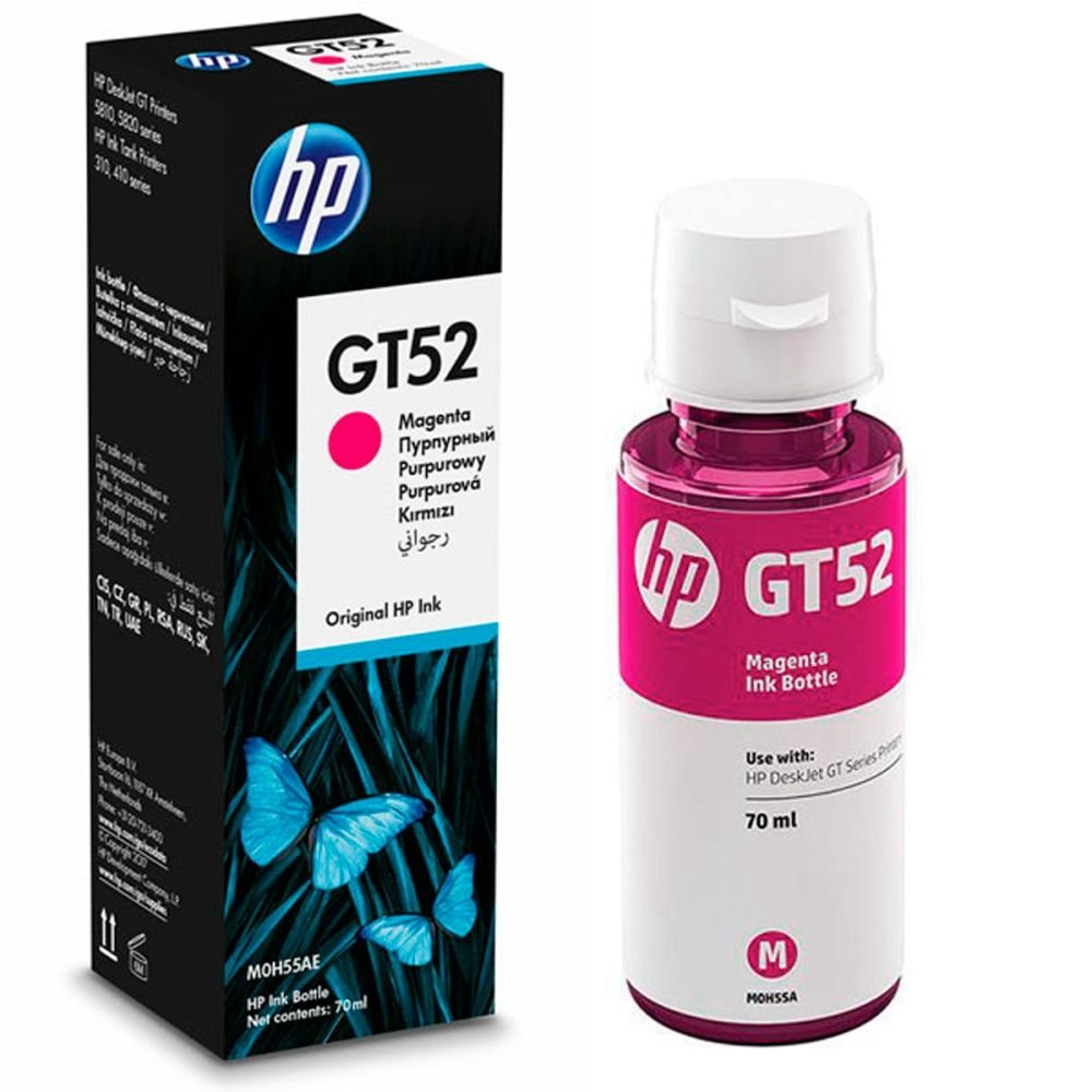 Garrafa de Tinta HP GT52 M0H55AL Magenta para Impressoras 5822, 416, 517, 532, 617