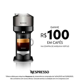 Cafeteira Nespresso Vertuo Next Dark Chrome para Café - GCV1-BR3-ME-NE