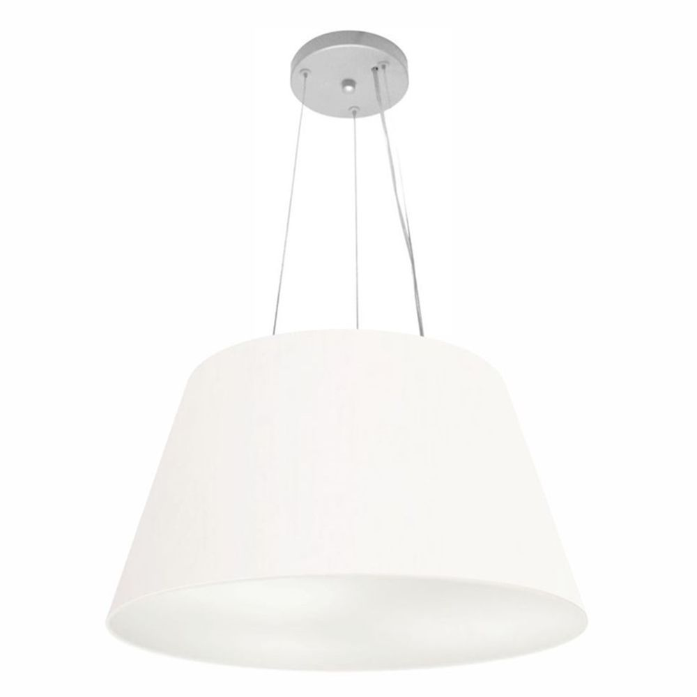 Pendente Cone Md-4141 Cúpula em Tecido 30-50x35cm Branco - Bivolt Pendente Cone Md-4141 Cúpula em Tecido 30-50x35cm Branco - Bivolt