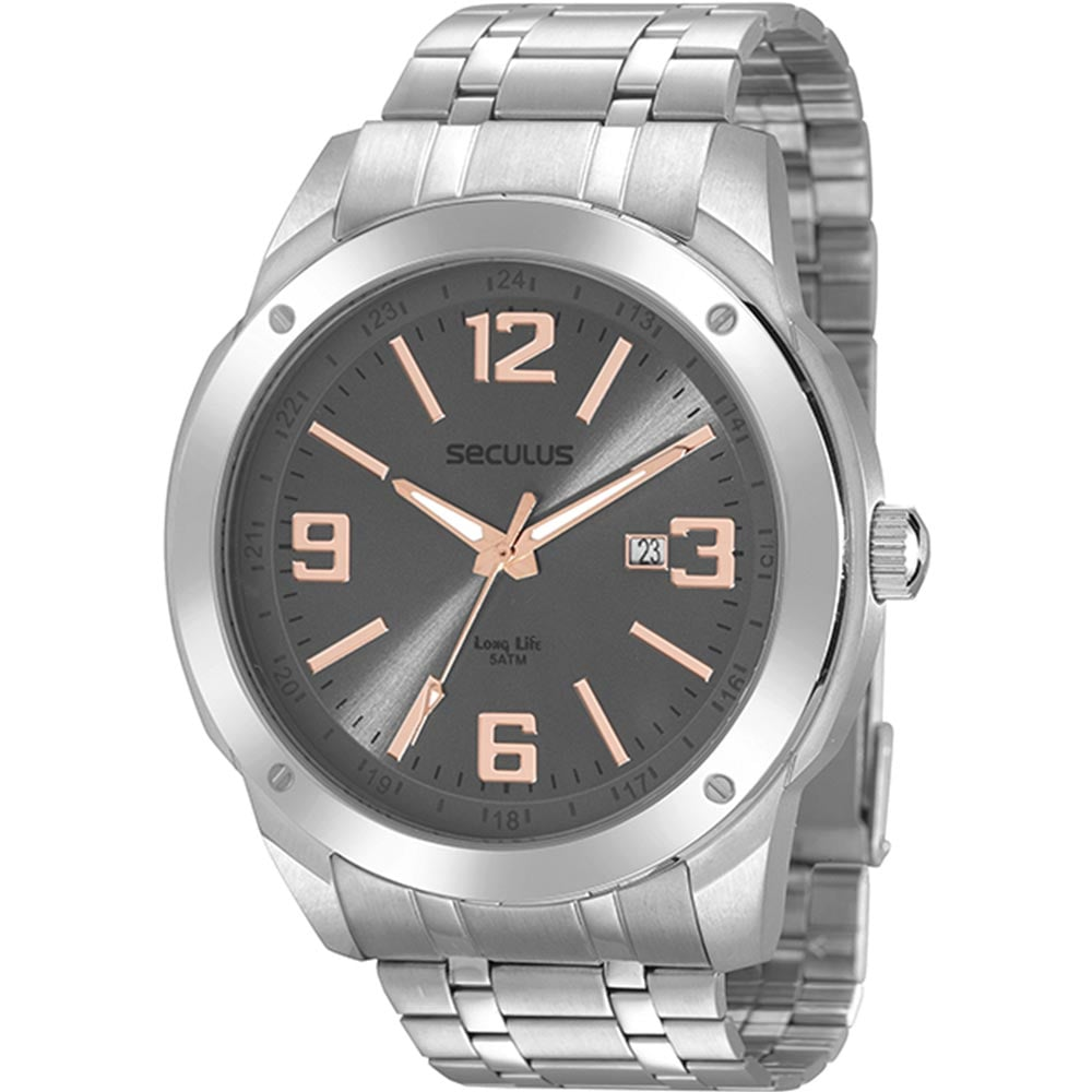 Relógio Seculus Masculino Long Life 20994G0SVNA3 Relógio Seculus Masculino Long Life 20994G0SVNA3