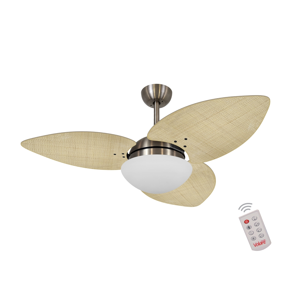 Ventilador de Teto Dormamu Bronze 3 Pás Palmae Natural 220V com Controle Ventilador de Teto Dormamu Bronze 3 Pás Palmae Natural 220V com Controle
