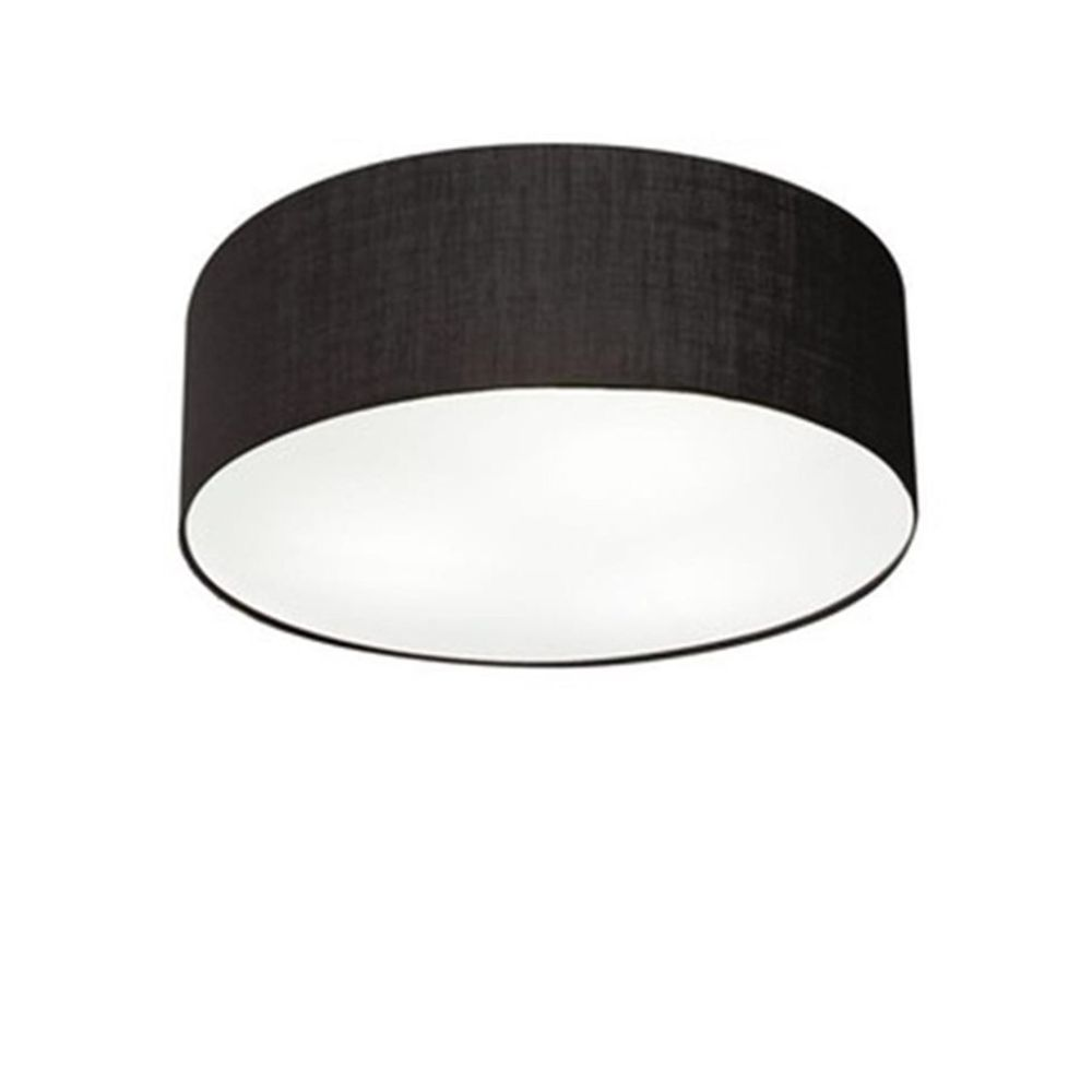 Plafon Cilíndrico Md-3046 Cúpula em Tecido 35x12cm Preto - Bivolt Plafon Cilíndrico Md-3046 Cúpula em Tecido 35x12cm Preto - Bivolt