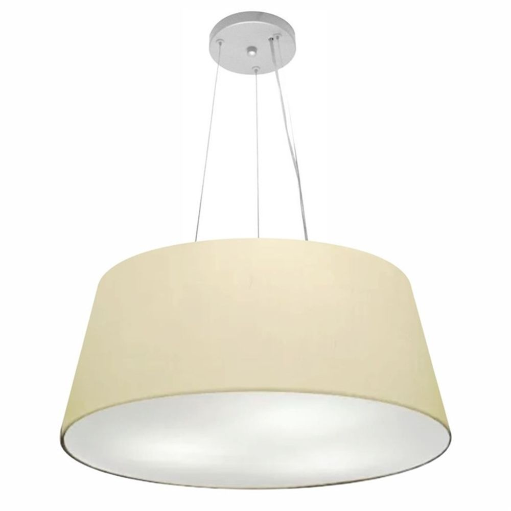 Pendente Cone Md-4062 Cúpula em Tecido 25-60x50cm Algodão Crú - Bivolt Pendente Cone Md-4062 Cúpula em Tecido 25-60x50cm Algodão Crú - Bivolt