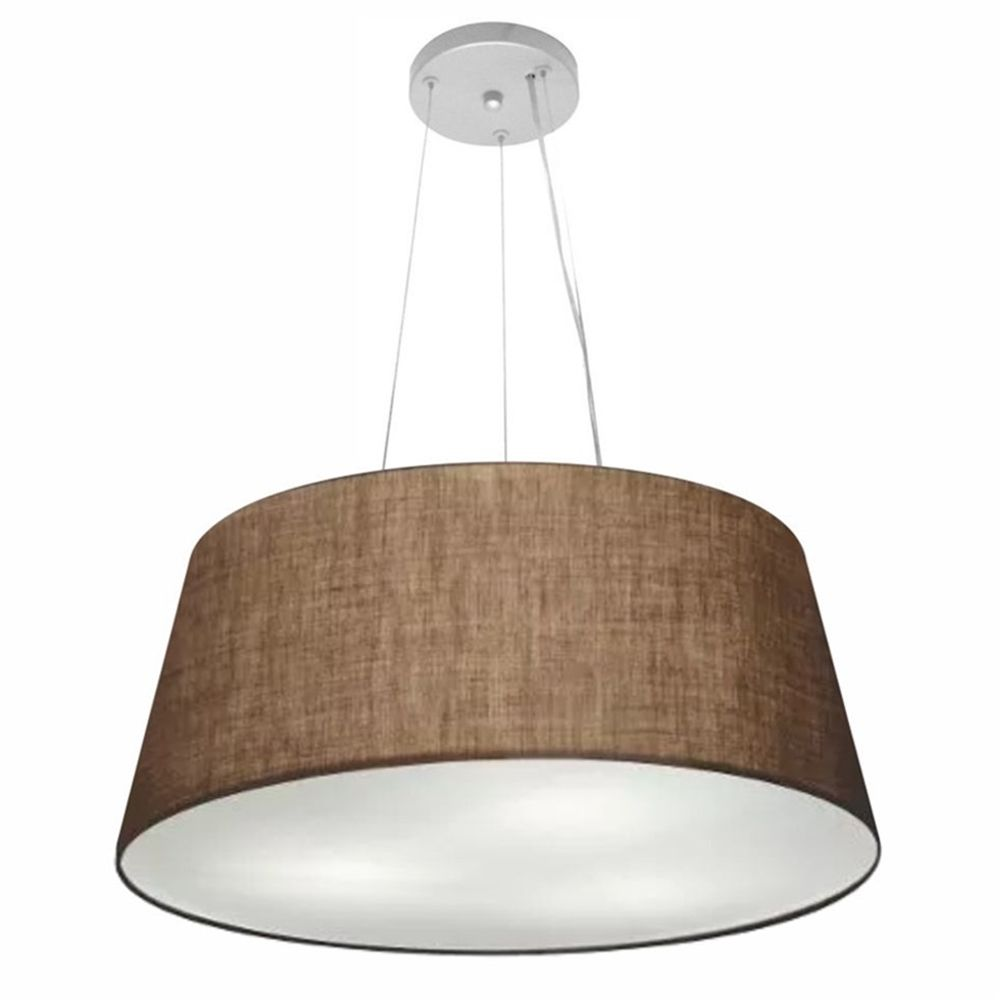 Pendente Cone Md-4062 Cúpula em Tecido 25-60x50cm Café - Bivolt Pendente Cone Md-4062 Cúpula em Tecido 25-60x50cm Café - Bivolt