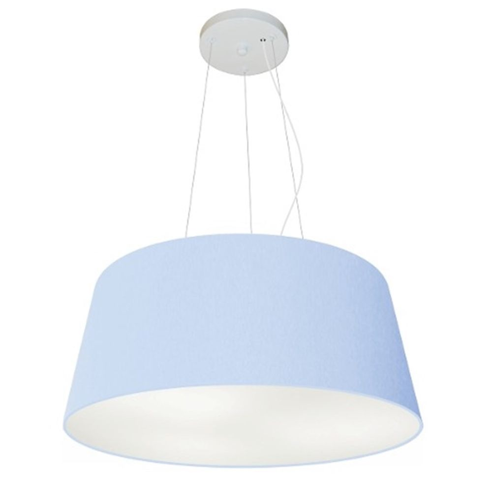 Pendente Cone Md-4048 Cúpula em Tecido 21-50x40cm Azul Bebê - Bivolt Pendente Cone Md-4048 Cúpula em Tecido 21-50x40cm Azul Bebê - Bivolt