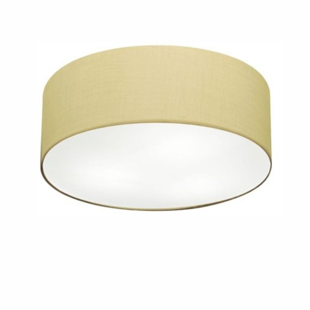 Plafon Cilíndrico Md-3014 Cúpula em Tecido 50x15cm Algodão Crú - Bivolt Plafon Cilíndrico Md-3014 Cúpula em Tecido 50x15cm Algodão Crú - Bivolt