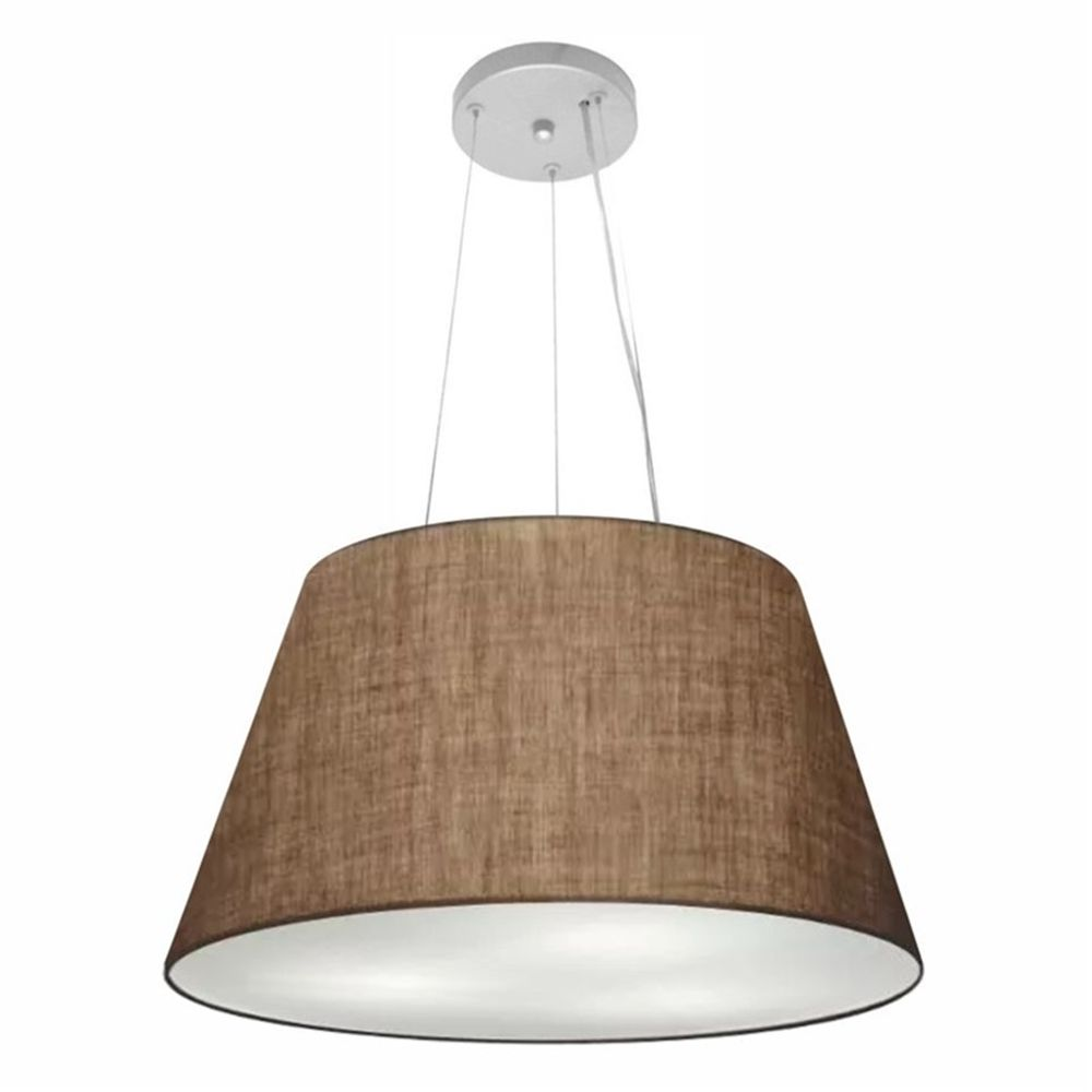 Pendente Cone Md-4141 Cúpula em Tecido 30-50x35cm Café - Bivolt Pendente Cone Md-4141 Cúpula em Tecido 30-50x35cm Café - Bivolt