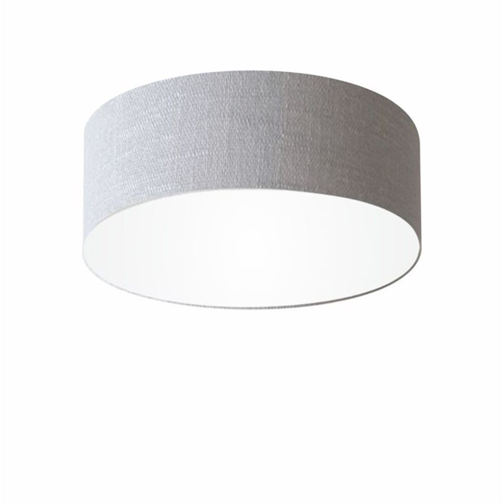 Plafon Cilíndrico Md-3046 Cúpula em Tecido 35x12cm Rústico Cinza - Bivolt Plafon Cilíndrico Md-3046 Cúpula em Tecido 35x12cm Rústico Cinza - Bivolt
