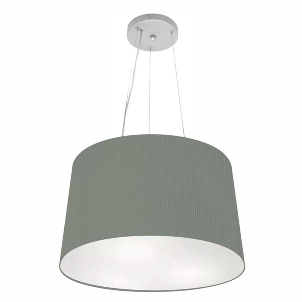 Pendente Cone Md-4153 Cúpula em Tecido 30-45x40cm Cinza Escuro- Bivolt Pendente Cone Md-4153 Cúpula em Tecido 30-45x40cm Cinza Escuro- Bivolt